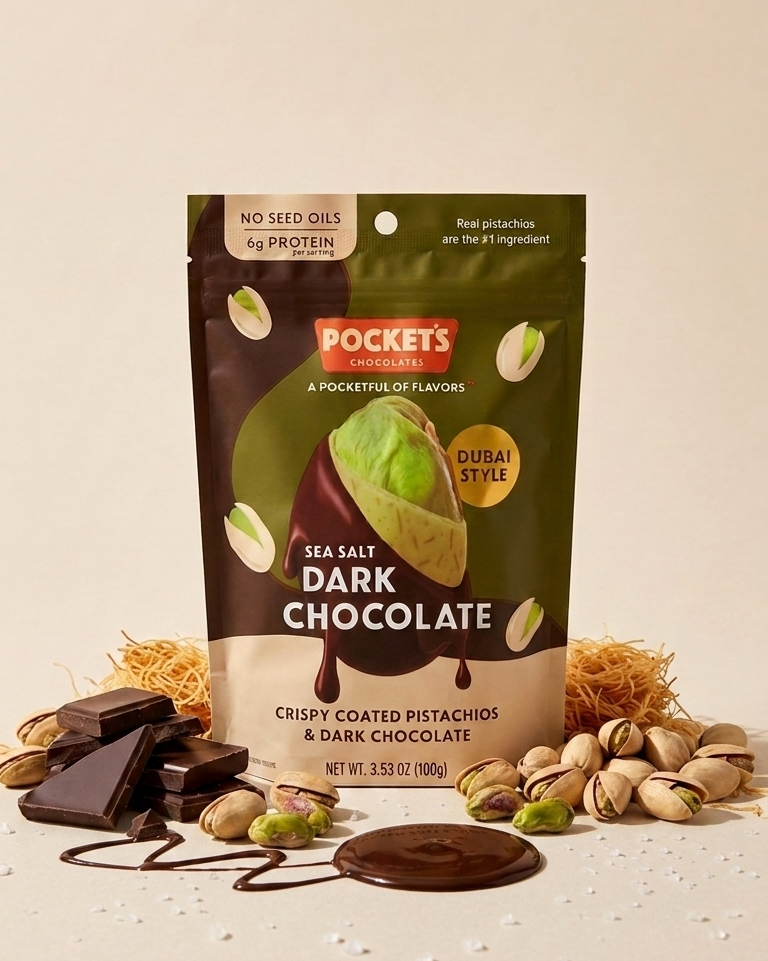 DUBAI STYLE CHOCOLATE COVERED PISTACHIOS
